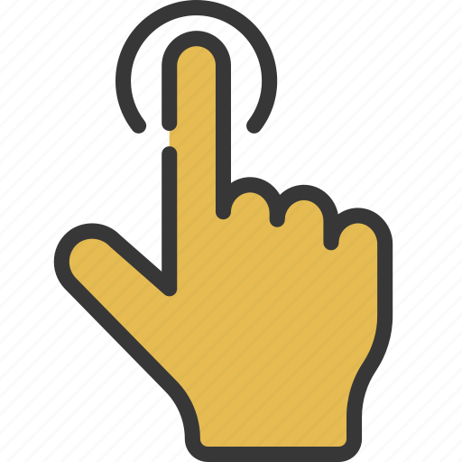 One, finger, tap, palm, point, fingers icon - Download on Iconfinder