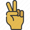 peace, sign, palm, point, protester
