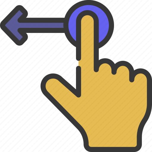Slide, left, hand, palm, point icon - Download on Iconfinder