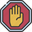 stop, sign, hand, palm, point, stopping 