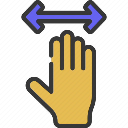 Swipe, right, and, left, palm, point, interact icon - Download on Iconfinder