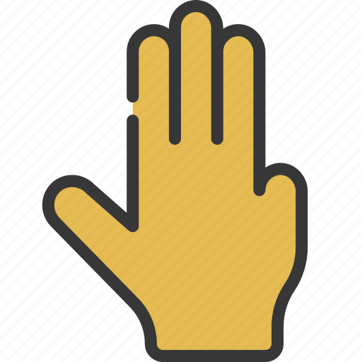 Three, fingers, up, palm, point, finger icon - Download on Iconfinder