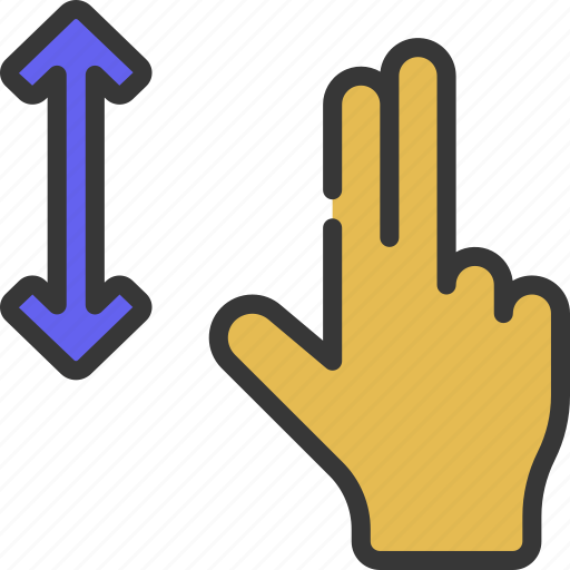 Two, finger, scroll, palm, point, interact icon - Download on Iconfinder