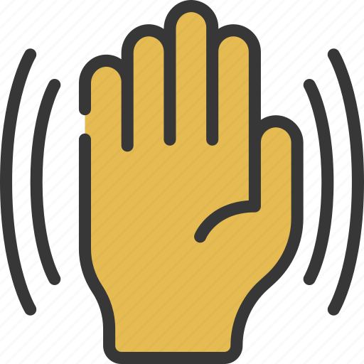 Wave, hand, palm, point, waving icon - Download on Iconfinder