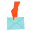 hand, holding, envelope, letter, mail, fingers, mailing, palm, message 