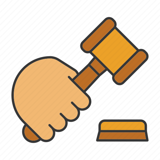 Court, courthouse, gavel, hammer, hand, judge, mallet icon - Download on Iconfinder