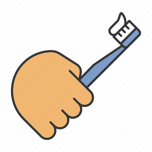 Brushing, dentifrice, hand, paste, tooth, toothbrush, toothpaste icon - Download on Iconfinder