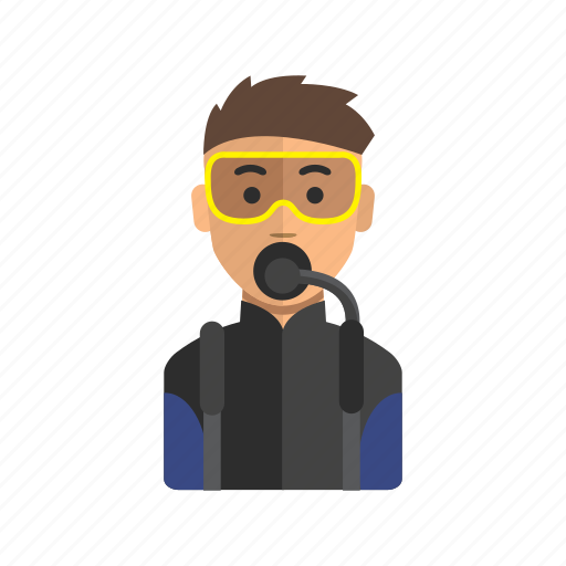 Avatar, diving, man, ocean, male, user icon - Download on Iconfinder