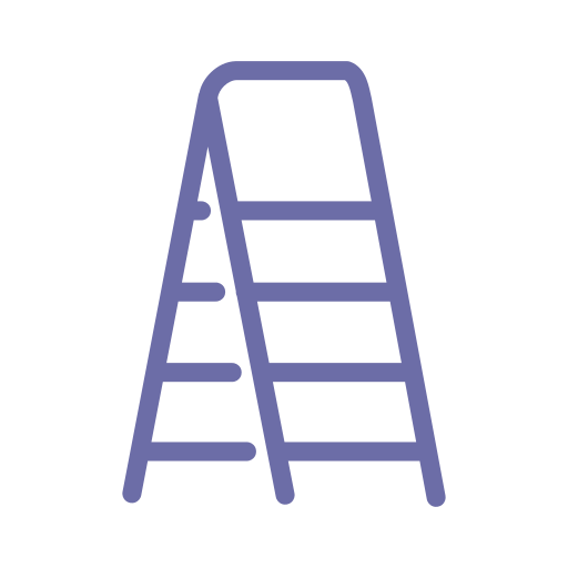Paint, brush, renovation, house, ladder icon - Free download