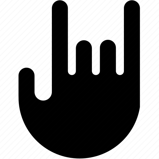 Hand, horn, horns, music, rock, rock-and-roll, rounded icon - Download on Iconfinder