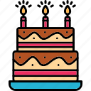 birthday, cake, candles, celebration, dessert, party