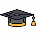 graduation, cap, academic, education, hat, mortarboard