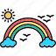 rainbow, bow, clouds, equality, gay, pride, rain 