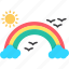 rainbow, bow, clouds, equality, gay, pride, rain 