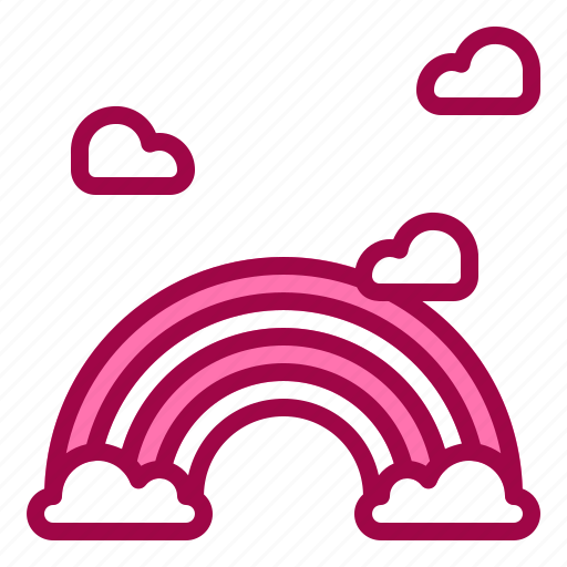 Beautiful, cloud, rain, rainbow, sky icon - Download on Iconfinder