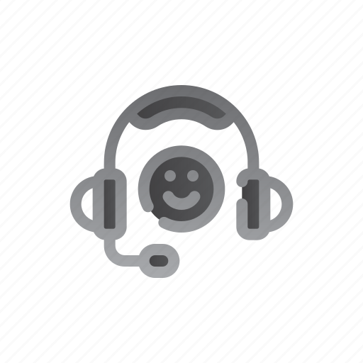 Customer, satisfaction, smile, service, headphones, communications icon - Download on Iconfinder