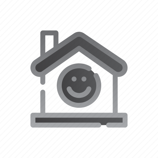 Home, construction, property, buildings, smile icon - Download on Iconfinder
