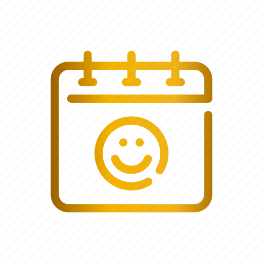 Calendar, smiley, happy, happiness icon - Download on Iconfinder