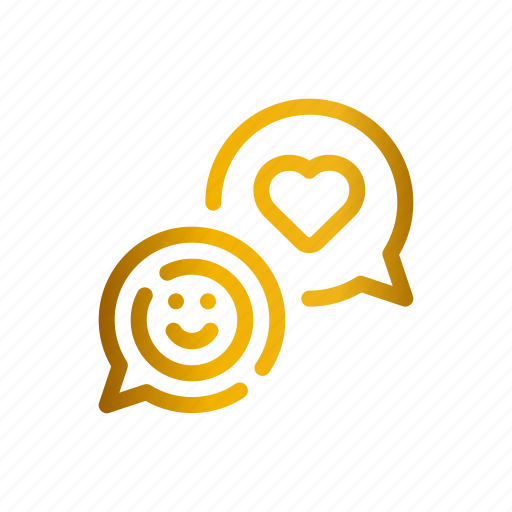 Communications, smiley, speech, bubble, heart, love icon - Download on Iconfinder