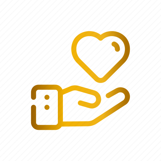 Heart, love, charity, donate, hand icon - Download on Iconfinder