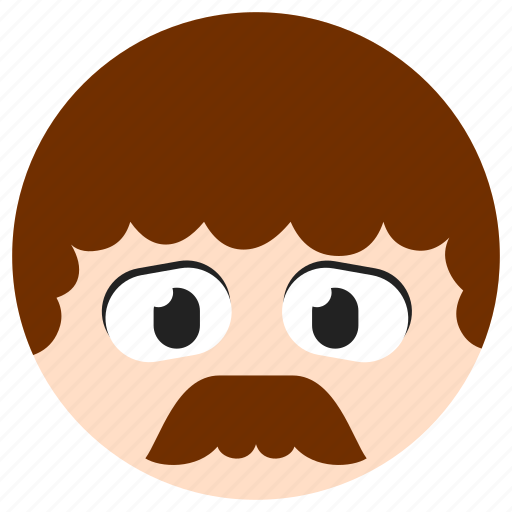 Man, avatar, smile, happy, face, emotion, moustache icon - Download on Iconfinder