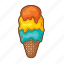 birthday, dessert, ice, ice cream, cone, sweet 