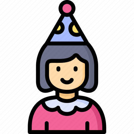 Birthday, girl, avatar, celebration, female icon - Download on Iconfinder