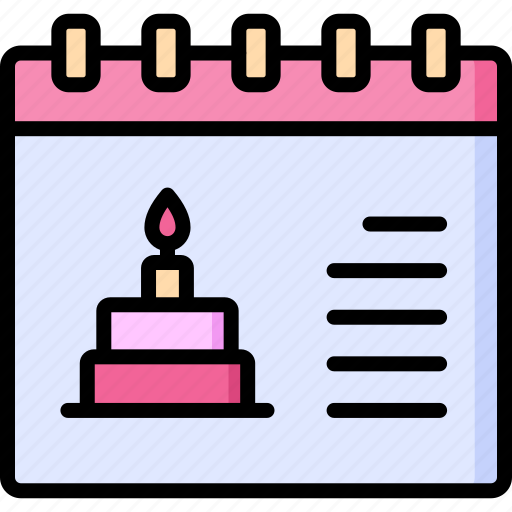 Birthday, calendar, schedule, event, party icon - Download on Iconfinder