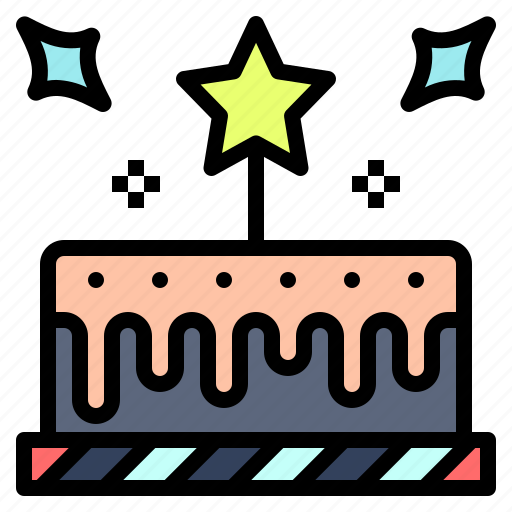 Birthday, bread, cake, creative, happy, star icon - Download on Iconfinder