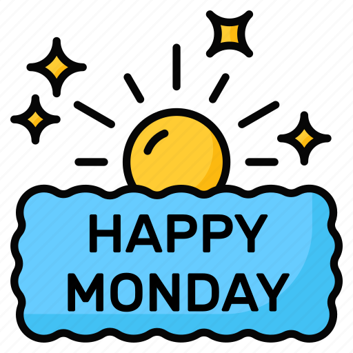 Happy, monday, event, sunrise, date, positive, quote icon - Download on Iconfinder