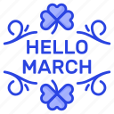 hello, march, happy, month, spring time, season, spring