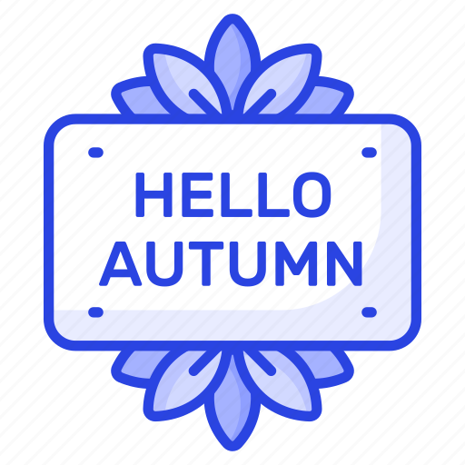 Hello, autumn, season, leaf, nature, weather, fall icon - Download on Iconfinder