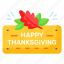 happy, thanksgiving, celebration, autumn, season, board, banner 