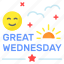 great, wednesday, event, festival, wishing, day, lettering 