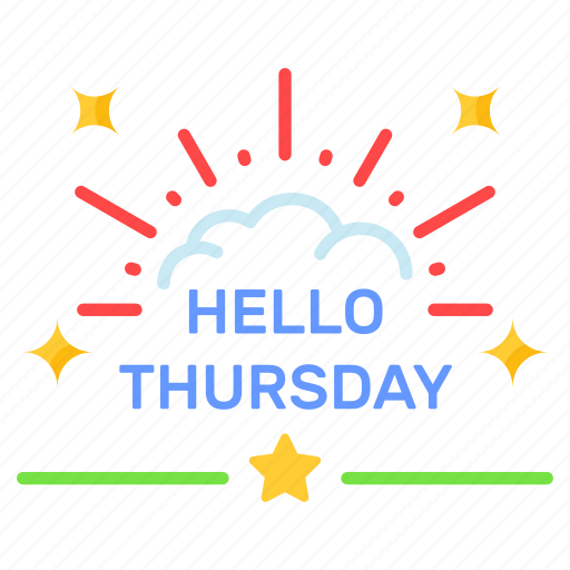 Hello, thursday, typography, calligraphy, happy, day, holiday icon - Download on Iconfinder