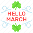 hello, march, happy, month, spring time, season, spring