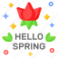 hello, spring, season, welcome, weather, nature, environment 
