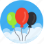 balloon, balloons, birthday, celebration, decoration, event, festival, graduation, helium, promo, vacation, occasion 