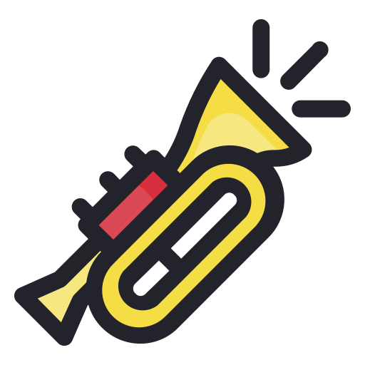 Trumpet, new year, holliday, party, festive, year, decoration icon - Free download