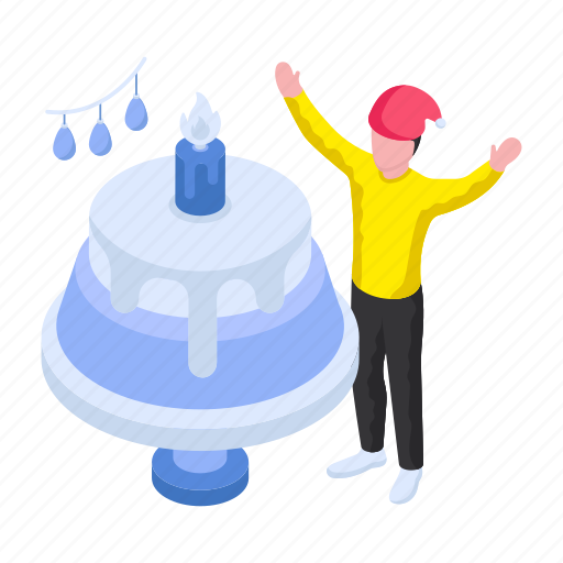 Cake party, edible, party cake, candle cake, bakery item icon - Download on Iconfinder