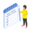 new year resolutions, new year goal, todo, list, checklist