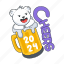 cheers, beer pint, beer mug, new year bear, bear mug 