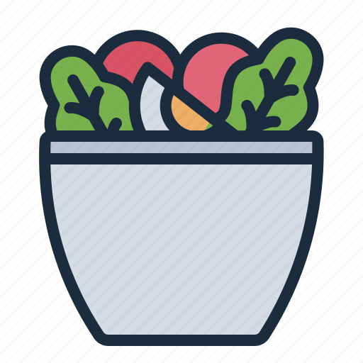 Salad, food, vegan, vegetarian, healthy, lifestyle, bowl icon - Download on Iconfinder
