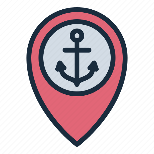 Harbour, location, pin, harbor, transportation icon - Download on Iconfinder