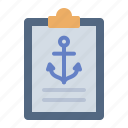 document, report, clipboard, harbour, harbor