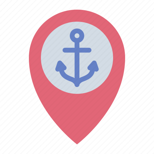 Harbour, location, pin, harbor, transportation icon - Download on Iconfinder