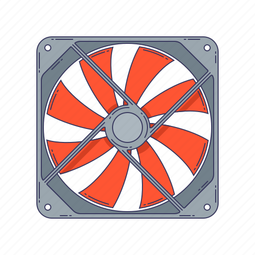 Cooler, device, fan, hardware, technique, ventilator icon - Download on Iconfinder