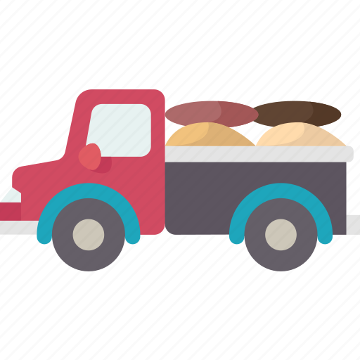 Trucks, pickup, loads, material, transportation icon - Download on Iconfinder