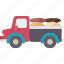 trucks, pickup, loads, material, transportation 