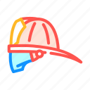 firefighter, hat, cap, white, head, summer